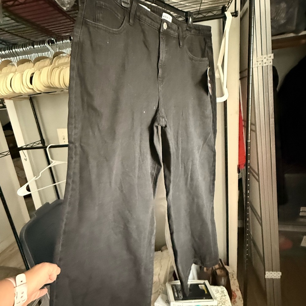 Black Denim wide leg Jeans